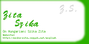 zita szika business card